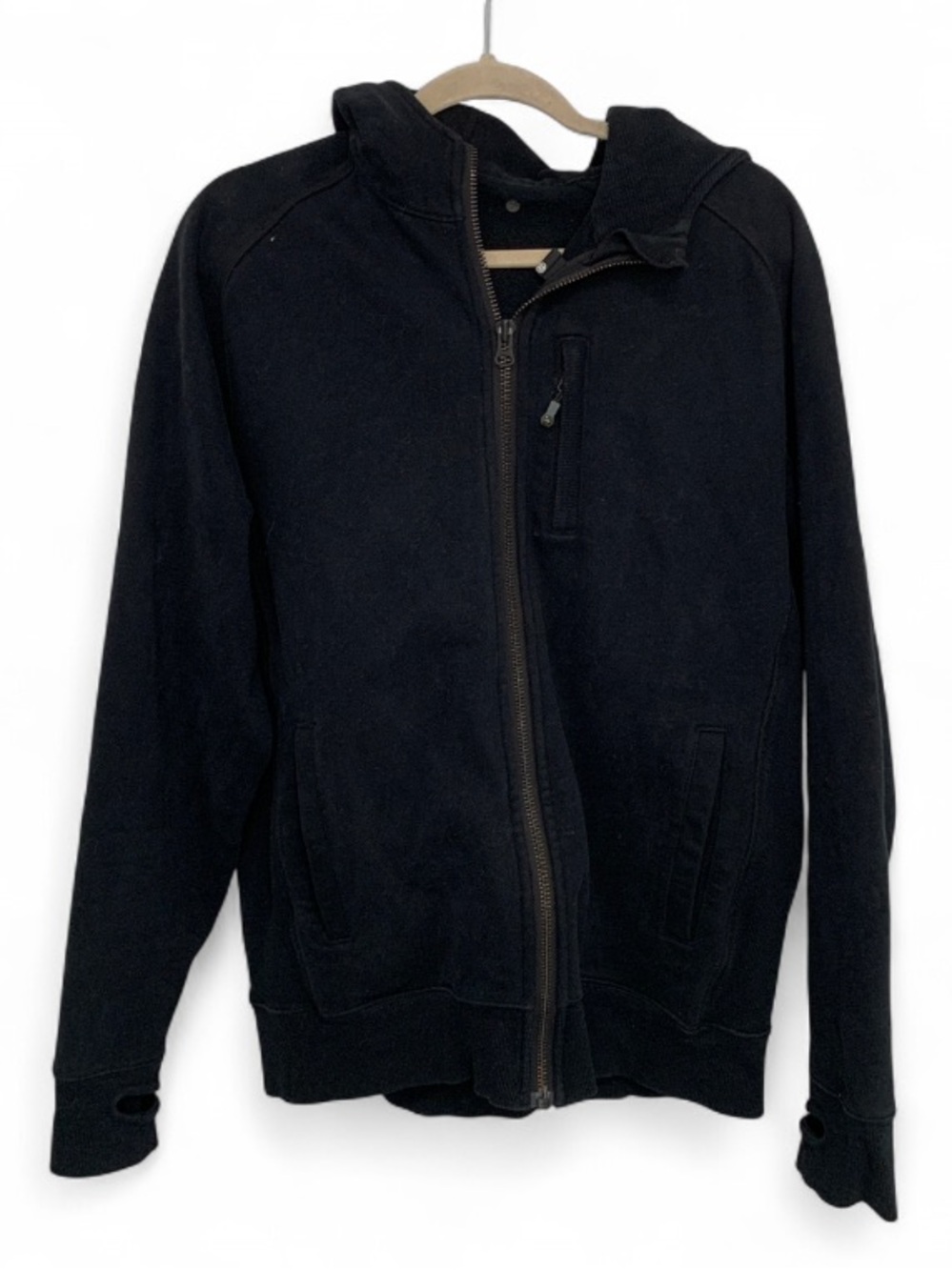 Lululemon Men's Black Zip-Up Hoodie Jacket